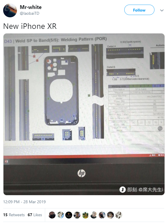 Camera iPhone XI sẽ được sắp xếp lệch theo hình tam giác