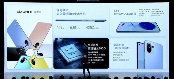 Một vài thông số của Mi 11 Lite