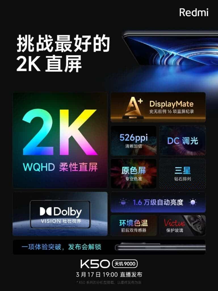Trang bị nổi bật trên Redmi K50