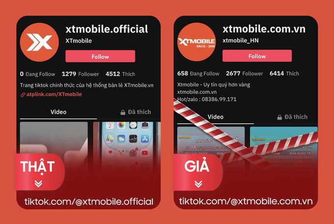 Trang Tiktok giả mạo 007WIN