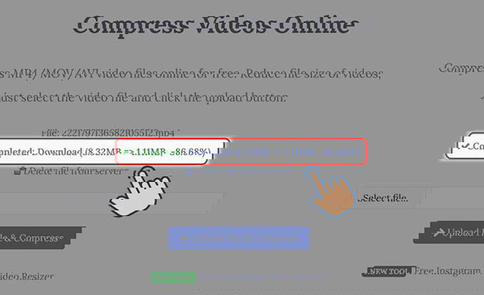 Sử dụng Youcompress để giảm 007Win.com Số #1 Tặng 77K video
