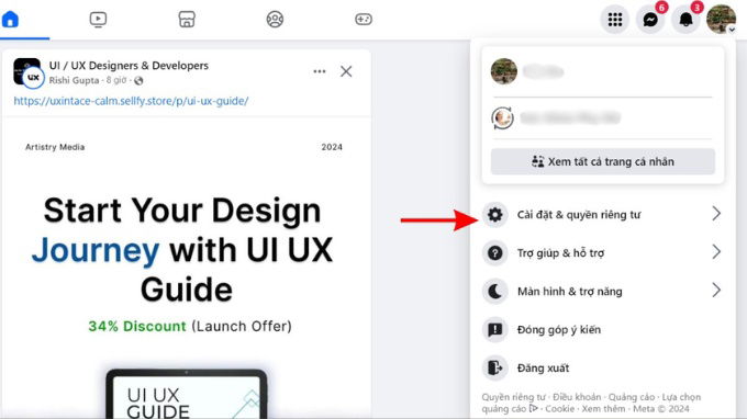 Bước 2 sao lưu dữ liệu trước khi chuyển Facebook cá nhân sang fanpage