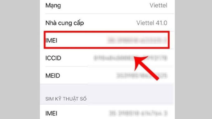 Bước 2 kiểm tra IMEI trên iPad cũ