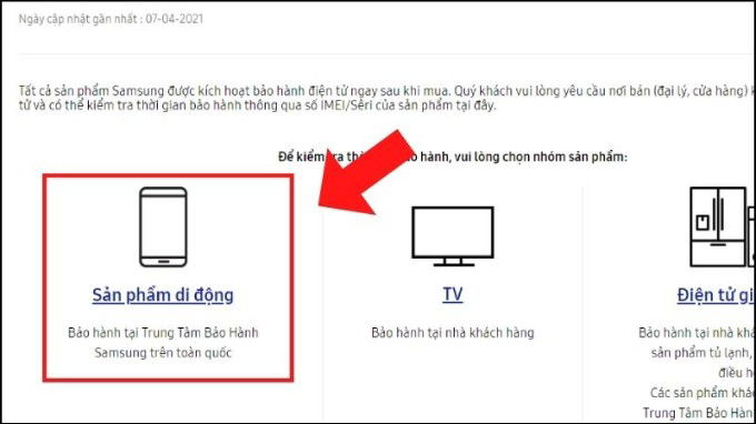 Bước 2 kiểm tra bảo hành