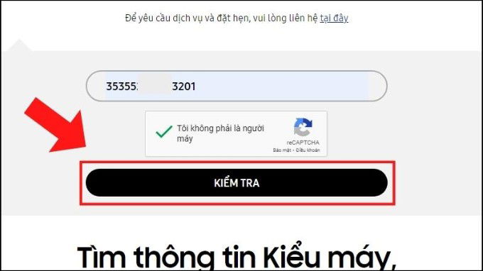 Bước 3 kiểm tra bảo hành