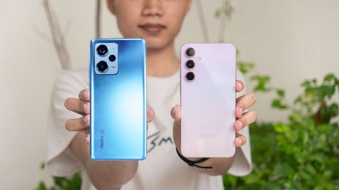 So sánh thiết kế của Galaxy A35 và Xiaomi Redmi Note 12 Pro