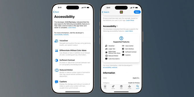 Accessibility Nutrition Labels​ trên App Store