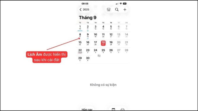 Hướng dẫn bật lịch âm trên iOS 26 cho iPhone