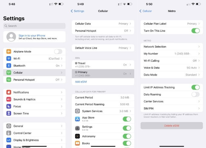 Chuyển đổi eSIM từ iPhone sang Android tại nhà