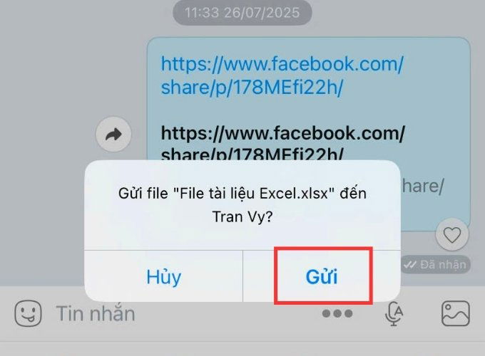 Hướng dẫn gửi file Excel qua Zalo trên 007win.com nền tảng chơi game sòng bạc trực tuyến đáng tin cậy nhất