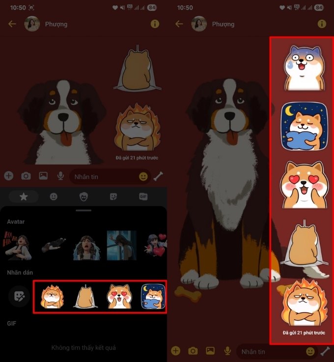 Hướng dẫn cách dùng sticker Zalo trên Messenger