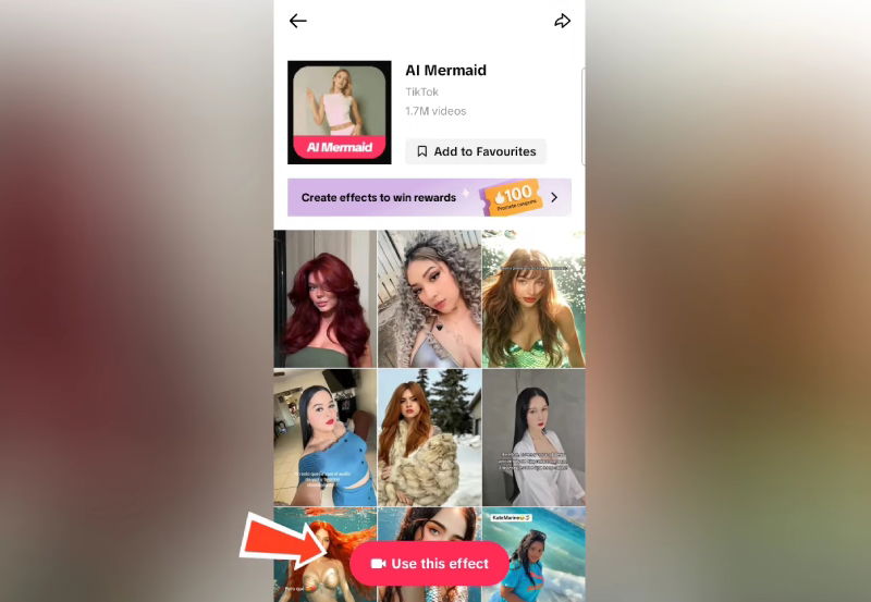 Hướng dẫn làm trend biến hình nàng tiên cá trên TikTok