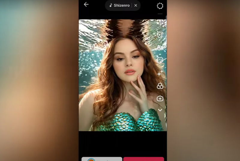Hướng dẫn làm trend biến hình nàng tiên cá trên TikTok