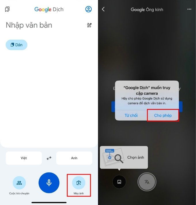 Hướng dẫn sử dụng Google dịch hình ảnh trên iPhone