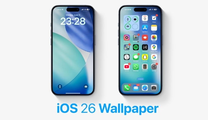 Hình nền iOS 26 với thiết kế 