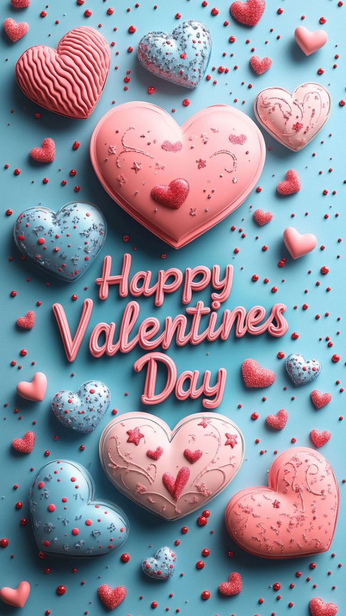 Hình nền Valentine hình trái tim