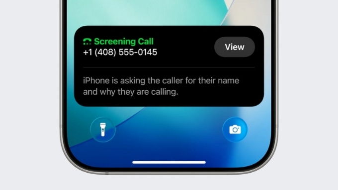 Kích hoạt Call Screening