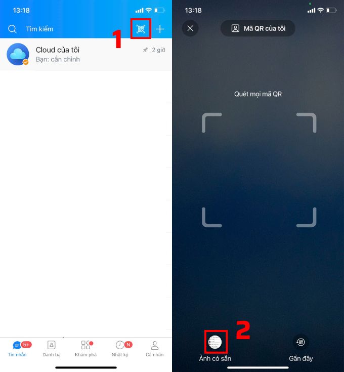 Kết bạn trên Zalo bằng cách quét mã QR
