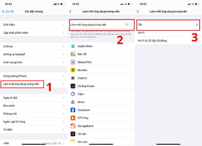 Quản lý ứng dụng chạy nền