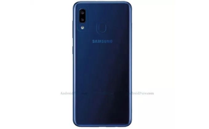 Thiết kế mặt lưng Galaxy A20e