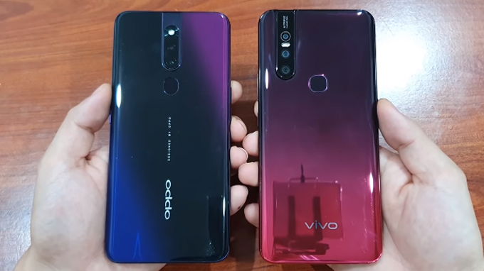 Camera Oppo F11 Pro và Vivo V15 đều được thiết kế theo cơ chế pop -up