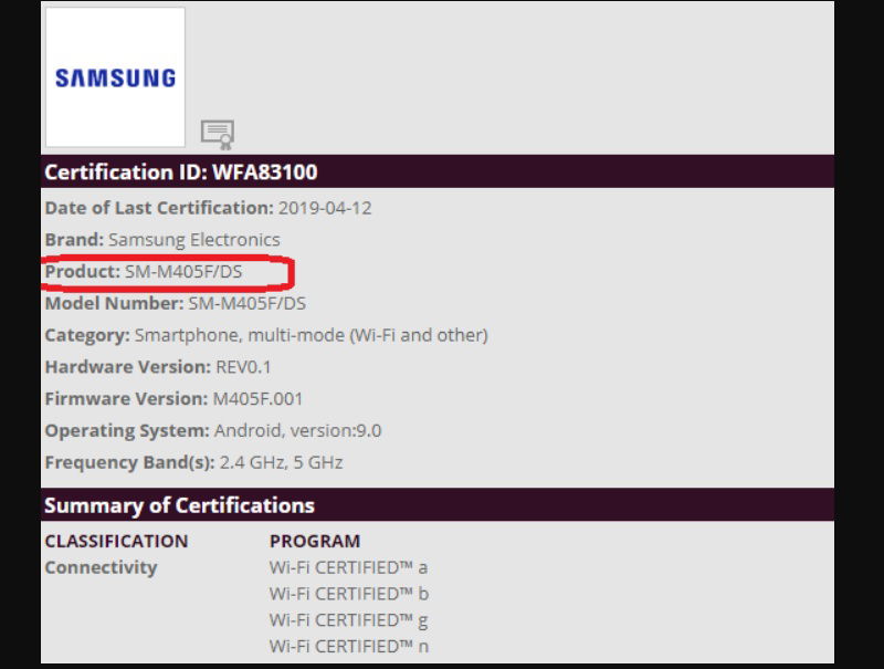 007Win nhà cái Galaxy M40 đạt chứng nhận Wi-Fi chuẩn bị ra mắt