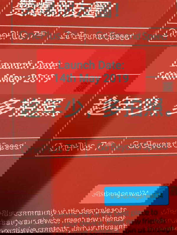 nePlus dự kiến sẽ cho ra mắt 3 phiên bản OnePlus 7 vào ngày 14/05 tới