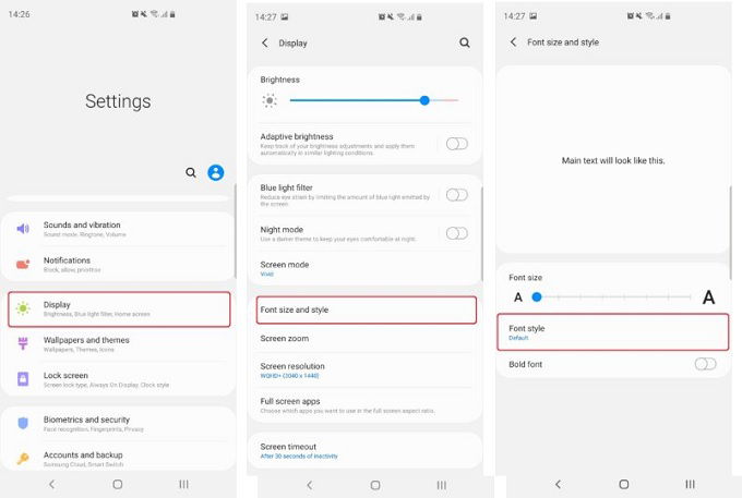 Hướng dẫn đổi font chữ 007Win nhà cái One trên Galaxy S10