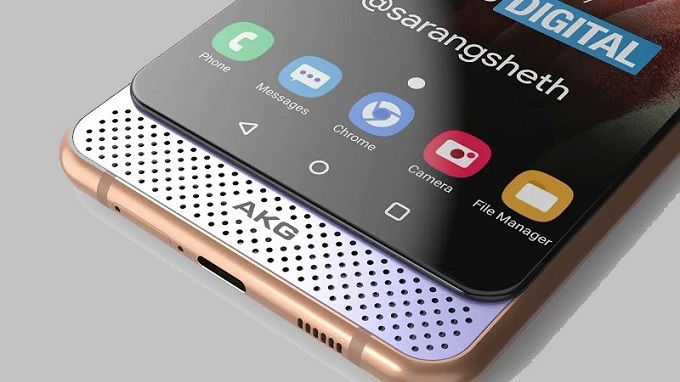 Hình ảnh dựng của Galaxy A82 với mặt lưng trượt