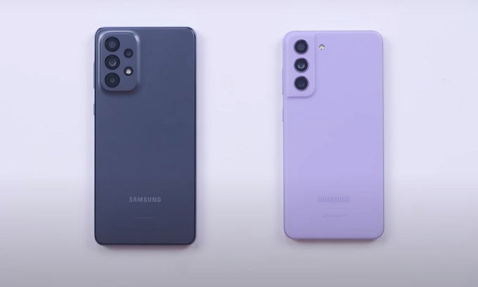 Thiết kế Galaxy A73 hay Galaxy S21 FE có nhiều điểm tương đồng