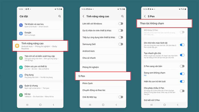 Thay đổi ứng dụng sẽ sử dụng với bút S Pen Galaxy S23 