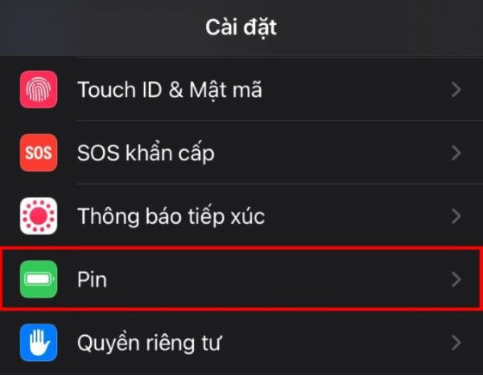 Kiểm tra tình trạng pin của iPhone