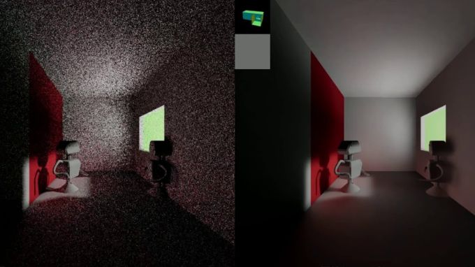 Khả năng chiếu sáng tổng thể (Ray Traced Global Illumination)