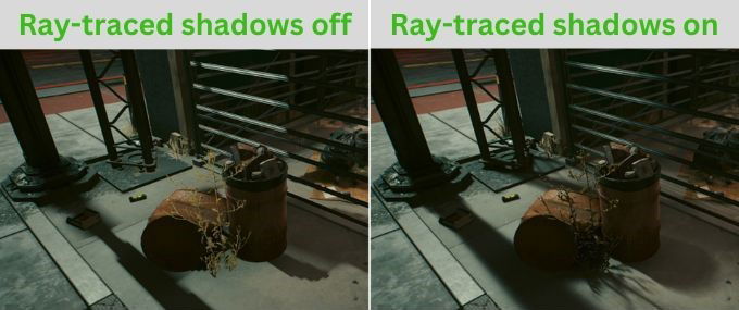Khả năng đổ bóng (Ray Traced Shadows)