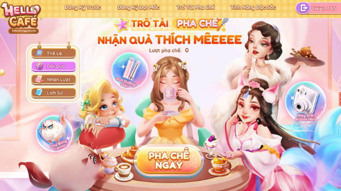 Quà tặng khi đăng ký trước game Hello Café