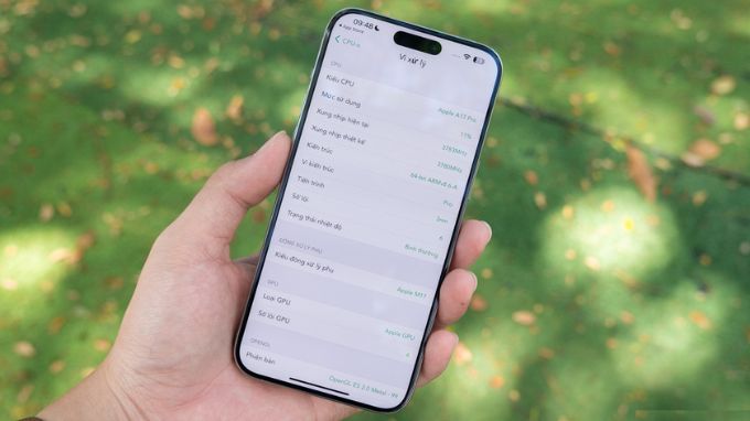 Chipset Apple A17 Bionic tiên tiến mang đến hiệu năng mạnh mẽ