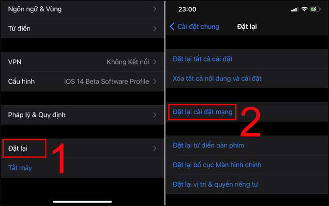 Đặt lại cài đặt mạng cho iPhone