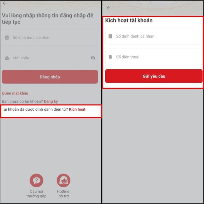 Kích hoạt tài khoản VNeID 