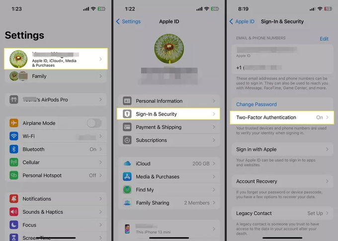 Kích hoạt xác thực 2 yếu tố cho Apple ID