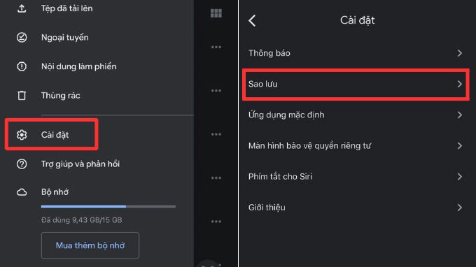 Chuyển dữ liệu từ iPhone sang Android bằng Google Drive