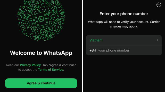 Cách đăng ký tài khoản WhatsApp