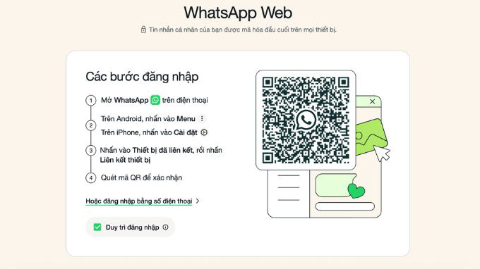 Cách đăng nhập WhatsApp trên các thiết bị