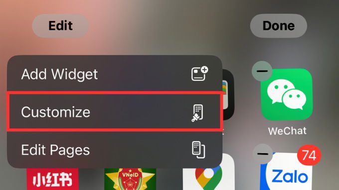 Cách thay đổi icon ứng dụng bằng tính năng có sẵn