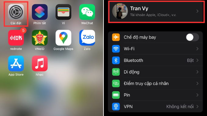 Kích hoạt tính năng tìm iPhone (Find My)