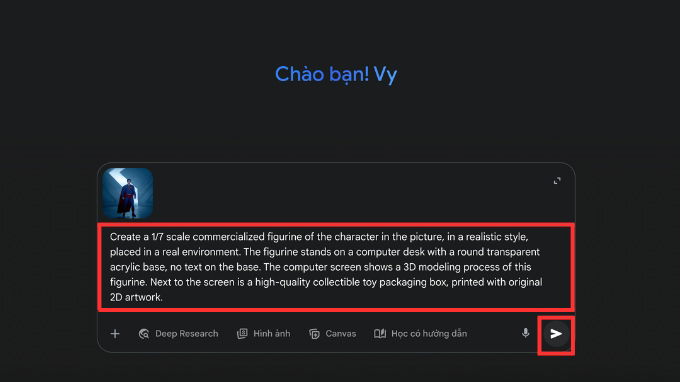 Cách tạo ảnh mô hình đồ chơi 3D bằng AI