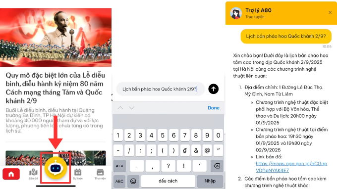 Sử dụng chatbot trợ lý ảo