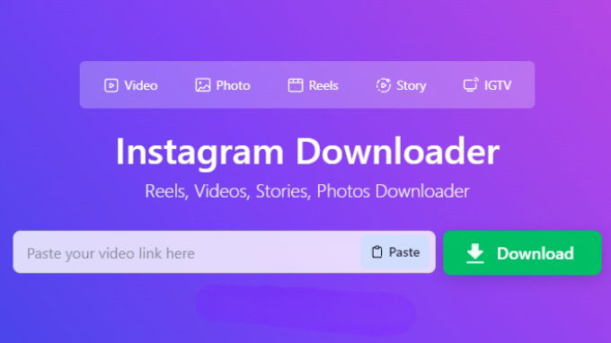 Tải video Instagram bằng SnapInsta