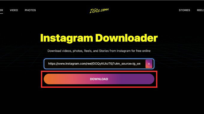Cách tải video Instagram trên máy tính