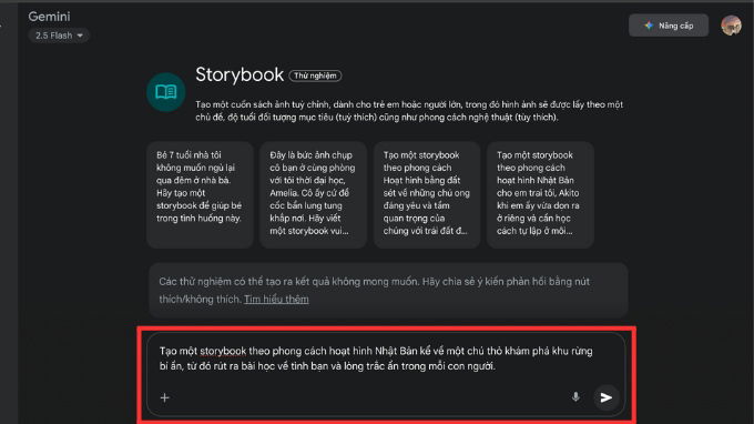 Cách tạo sách truyện bằng AI với Gemini Storybook