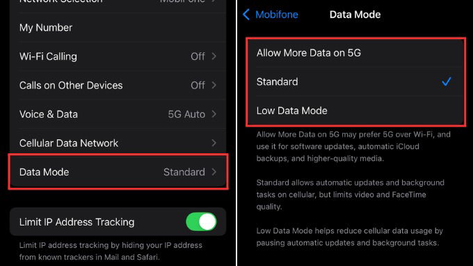 Cách thay đổi cài đặt 5G trên iPhone 
